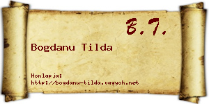 Bogdanu Tilda névjegykártya